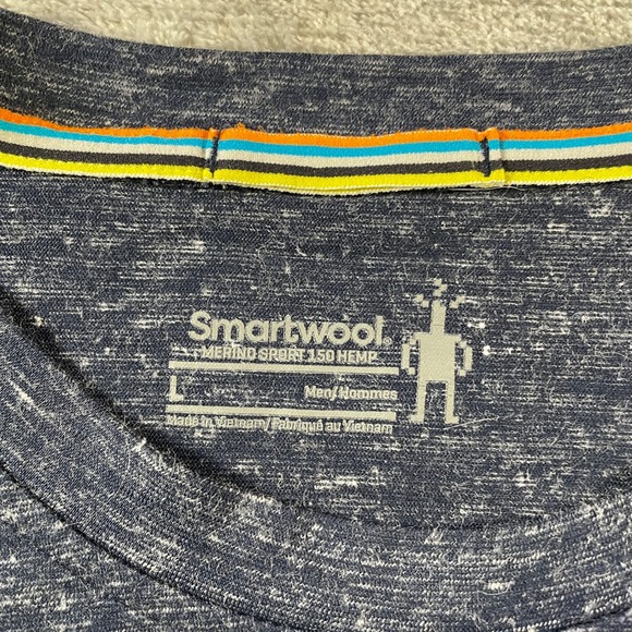 Smartwool Everyday Exploration Shirt Mens Large Blue Base Layer Outdoor - Picture 2 of 11